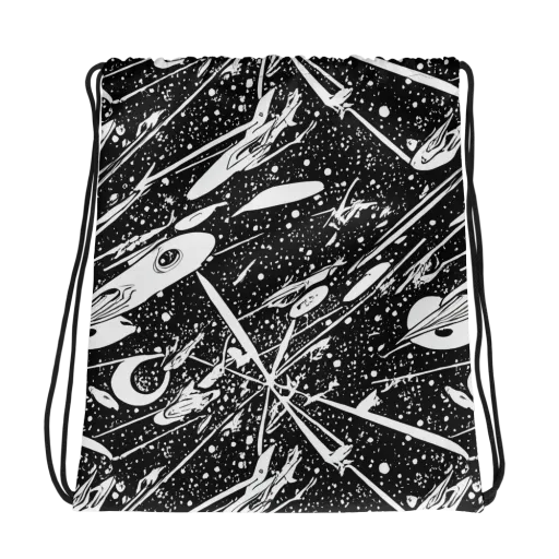 Black Hole Ballet on a Drawstring Bag
