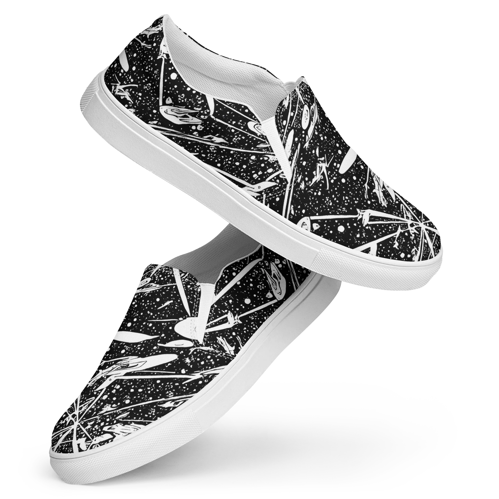 Black Hole Ballet on Women's Slip-On Canvas Shoes — Front