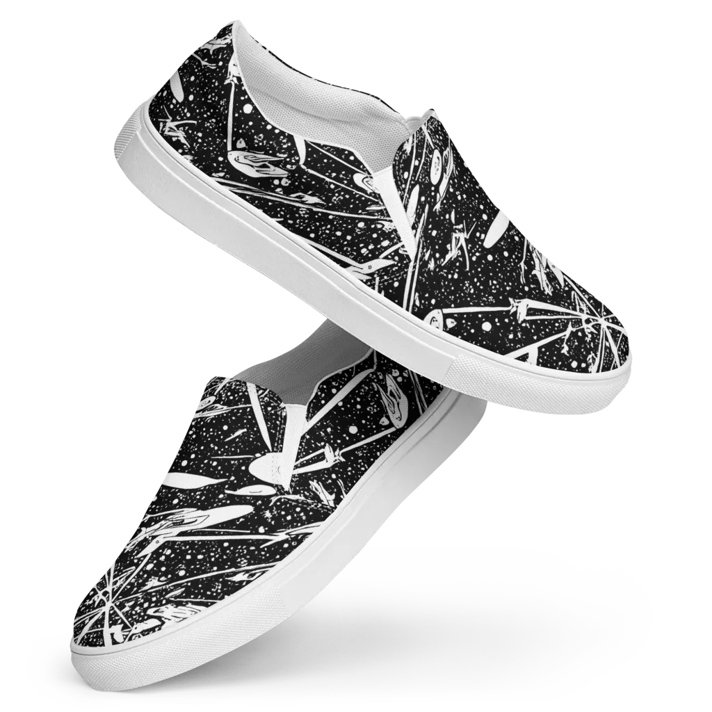 Black Hole Ballet on Women's Slip-On Canvas Shoes — Front