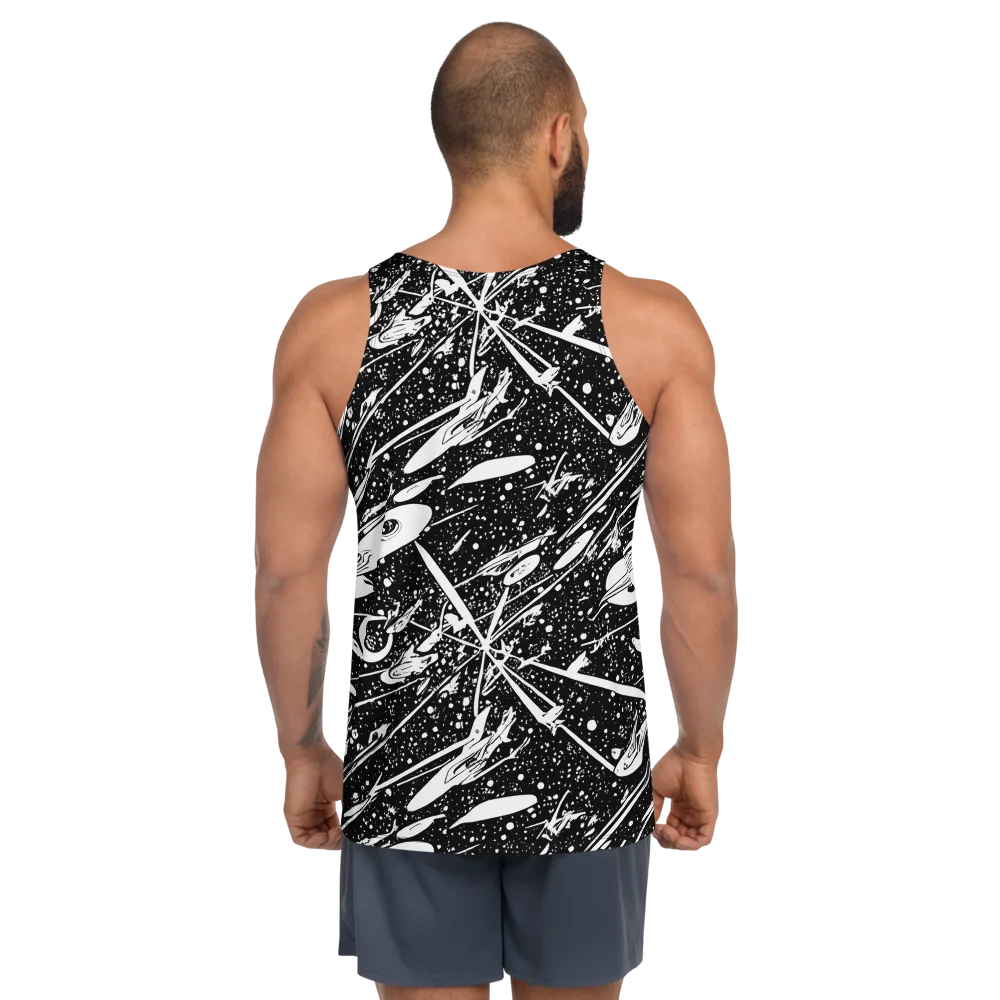 Black Hole Ballet on Men's Tank Top — Back
