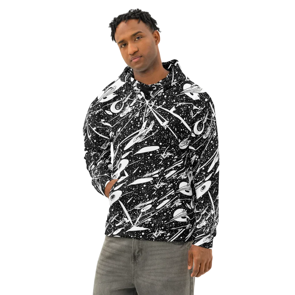Black Hole Ballet on Cotton Hoodie — Left Front