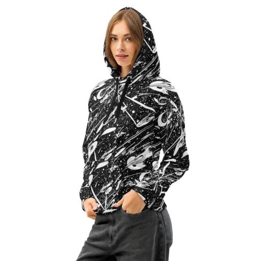 Black Hole Ballet on a Cotton Hoodie