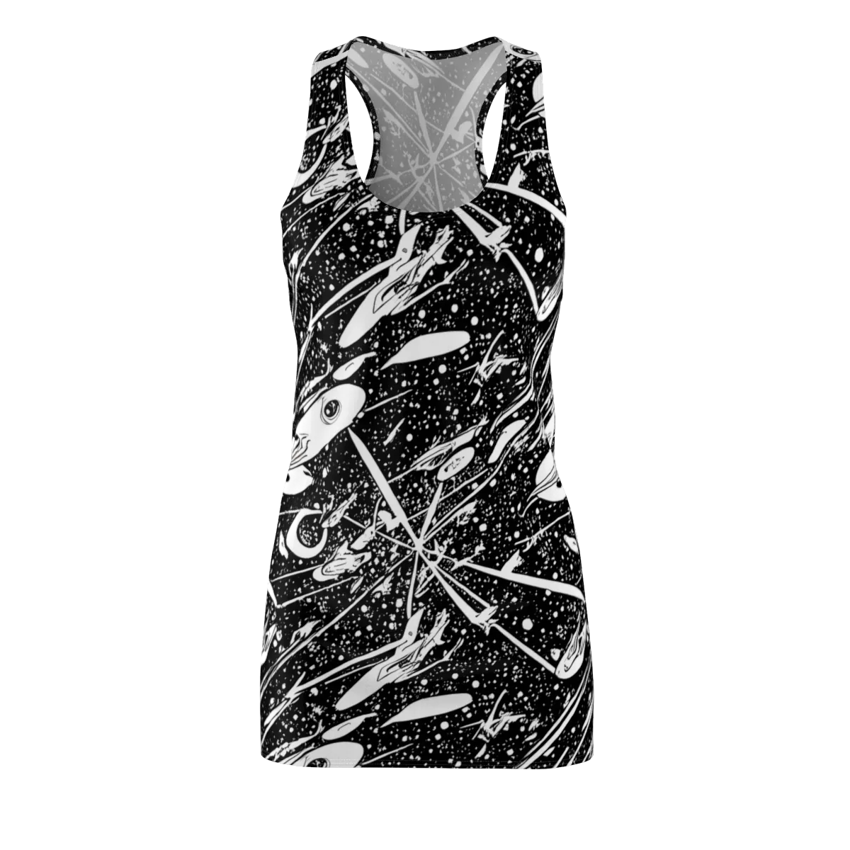 Black Hole Ballet on Racerback Dress — Front