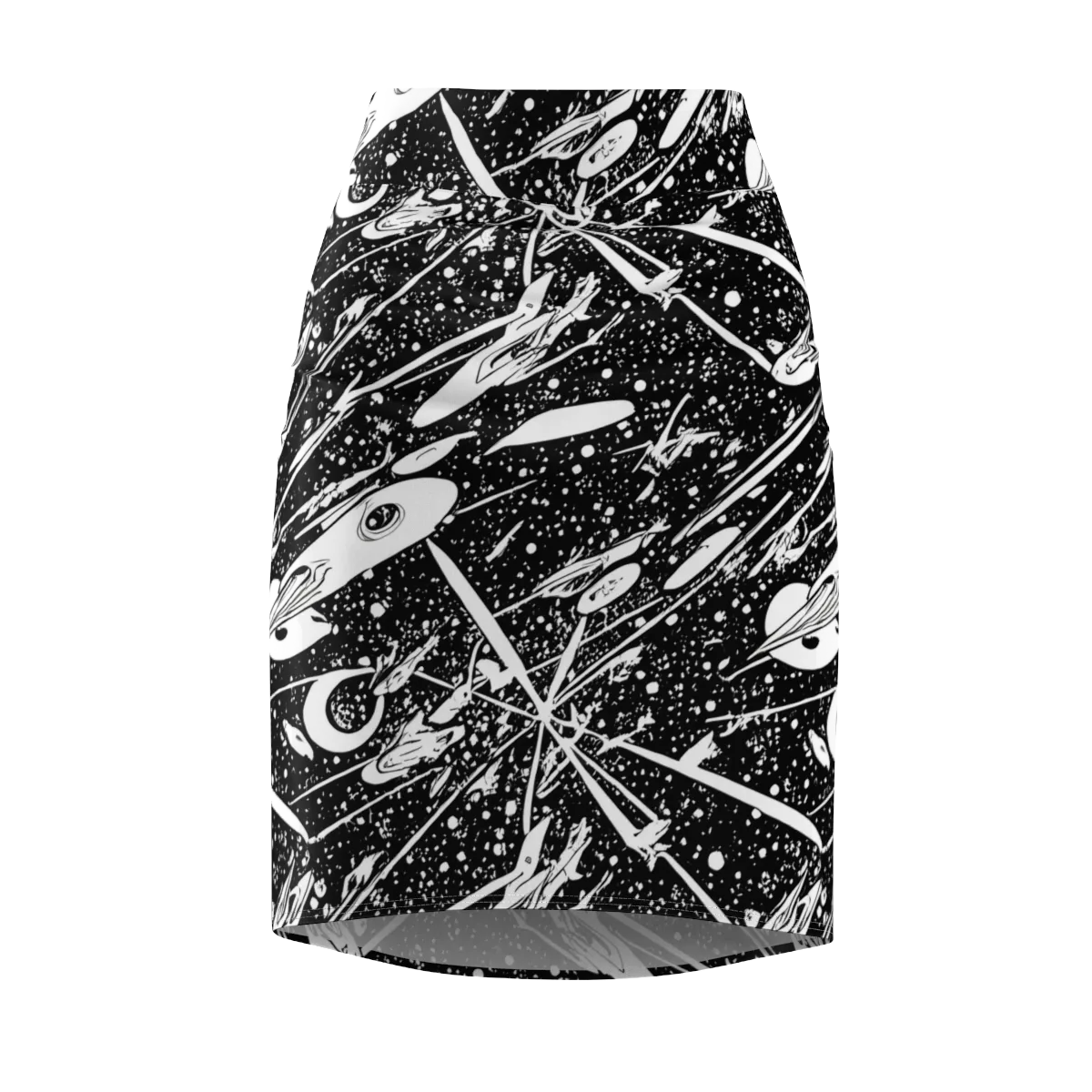 Black Hole Ballet on Pencil Skirt — Front
