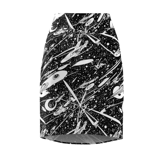 Black Hole Ballet on a Pencil Skirt