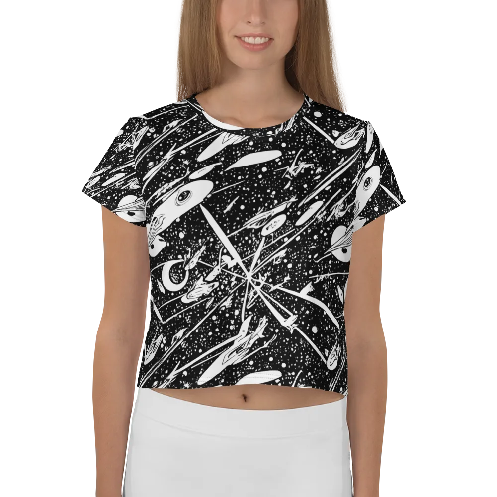 Black Hole Ballet on Crop Tee — Front