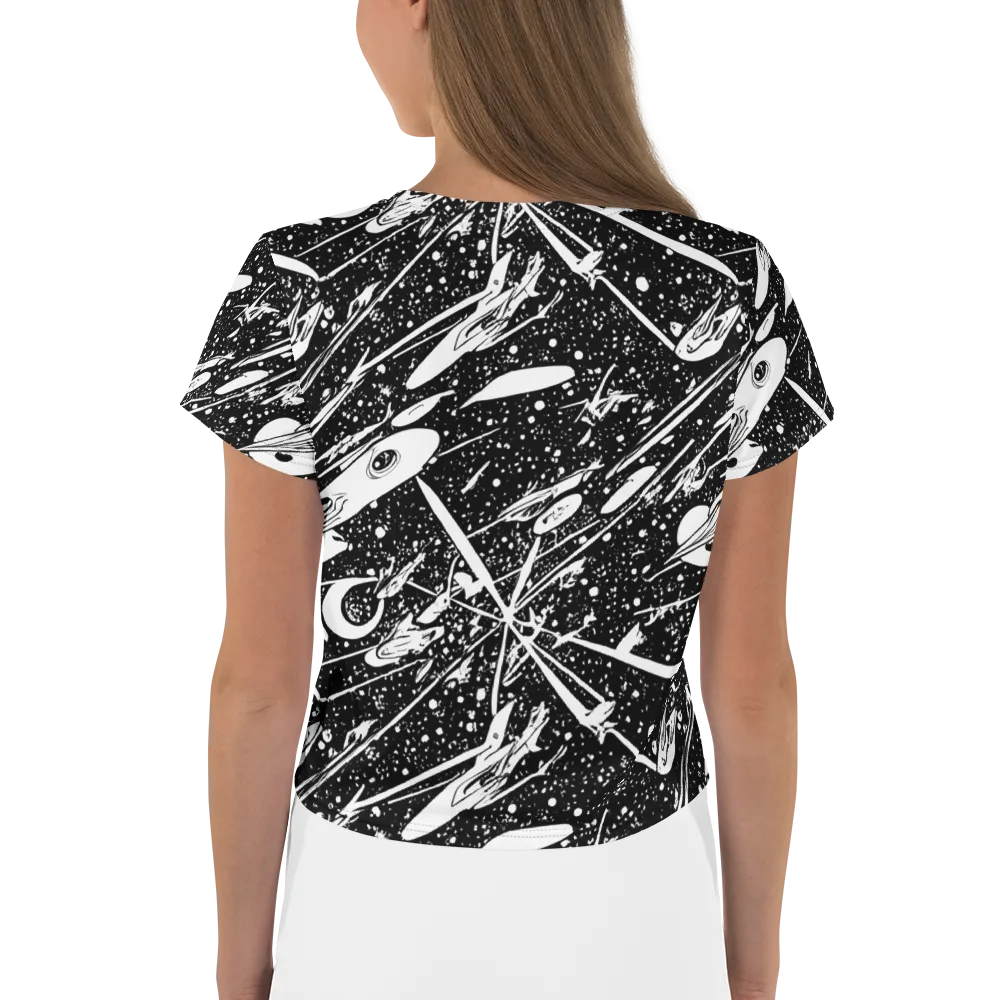 Black Hole Ballet on Crop Tee — Back