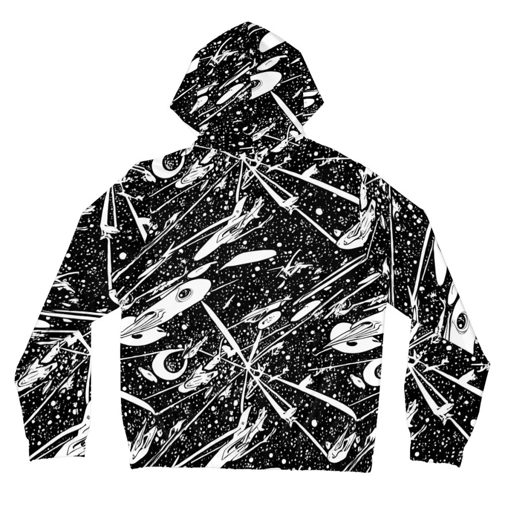 Black Hole Ballet on Women's Full-Zip Hoodie — Back