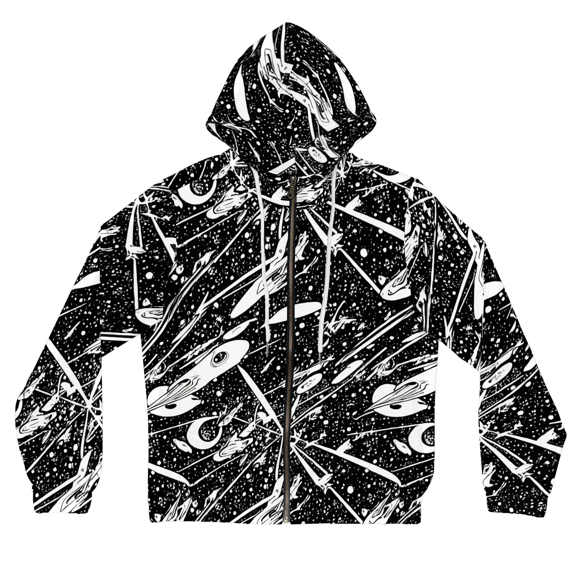Black Hole Ballet on Women's Full-Zip Hoodie — Front