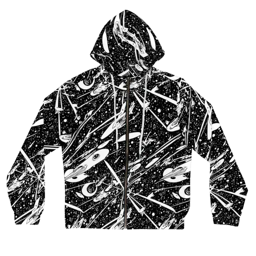 Black Hole Ballet on a Women's Full-Zip Hoodie