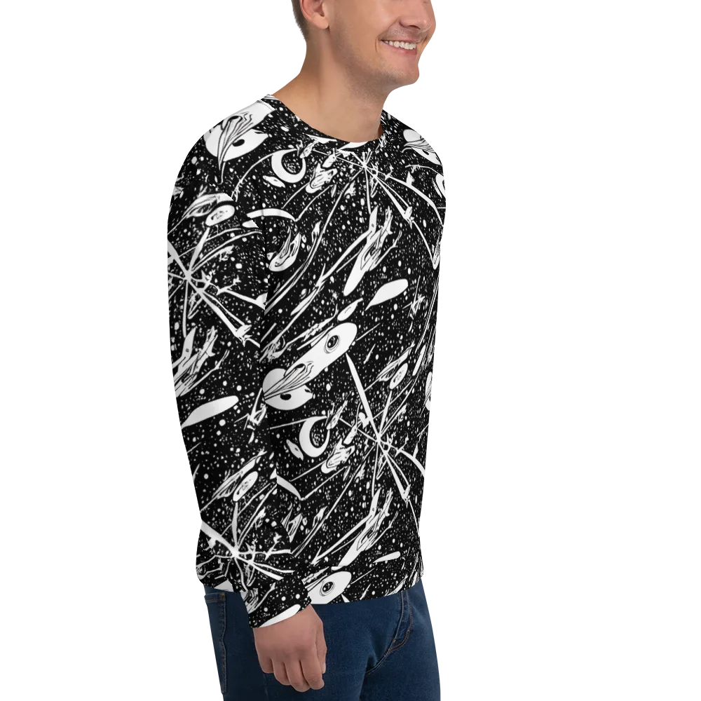 Black Hole Ballet on Sweatshirt — Right Front