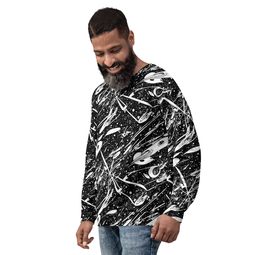 Black Hole Ballet on Sweatshirt — Left Front