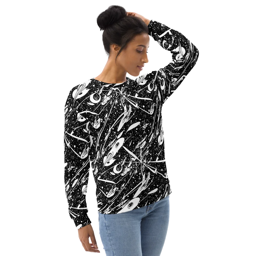 Black Hole Ballet on Sweatshirt — Right Front