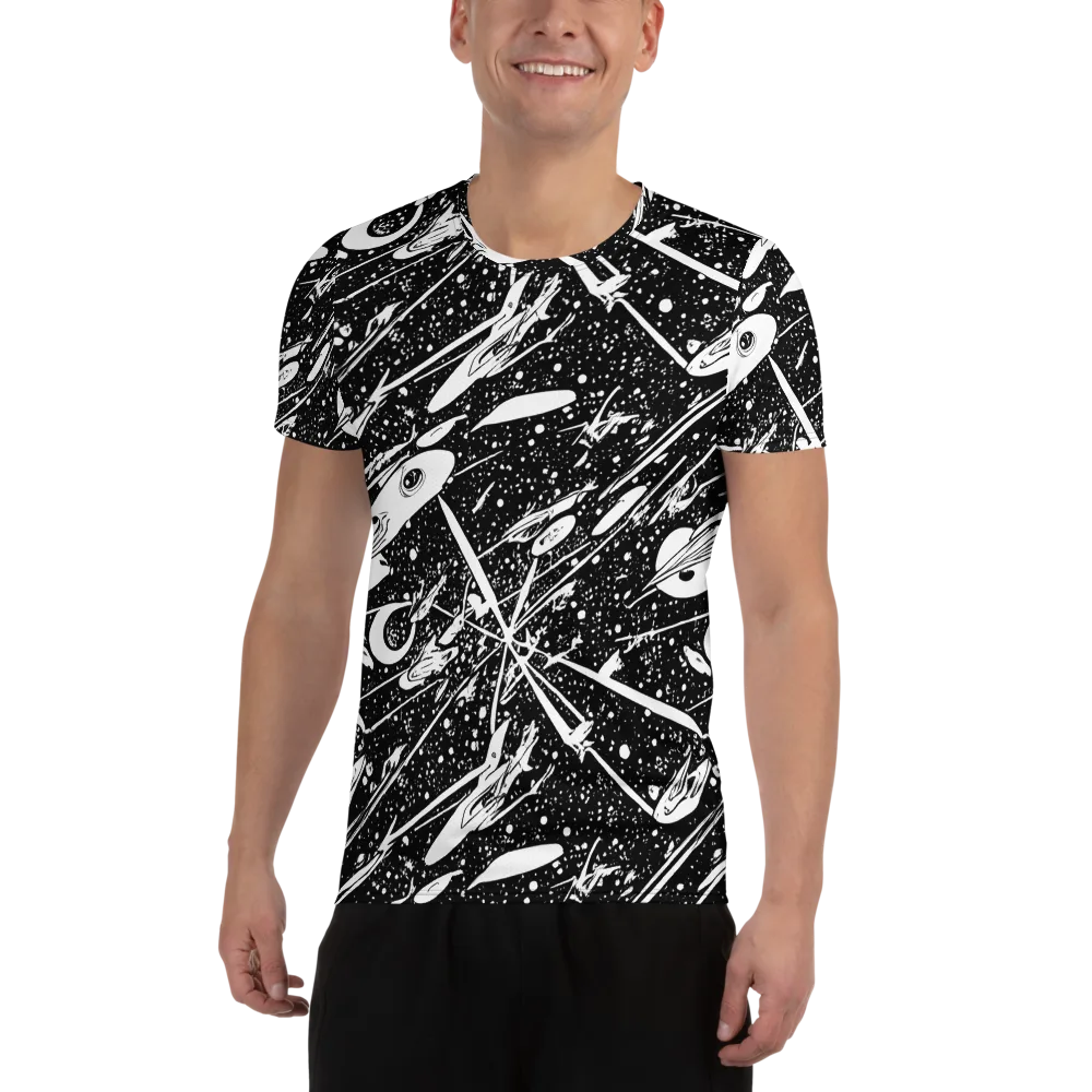 Black Hole Ballet on Men's Athletic T-Shirt — Front
