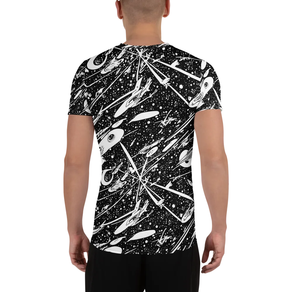 Black Hole Ballet on Men's Athletic T-Shirt — Back