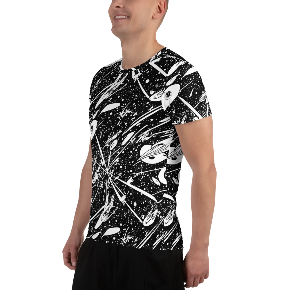 Black Hole Ballet on Men's Athletic T-Shirt — Left