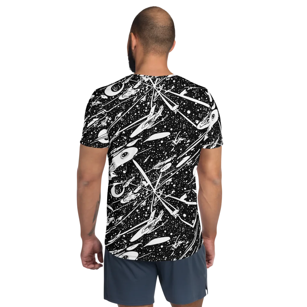 Black Hole Ballet on Men's Athletic T-Shirt — Back
