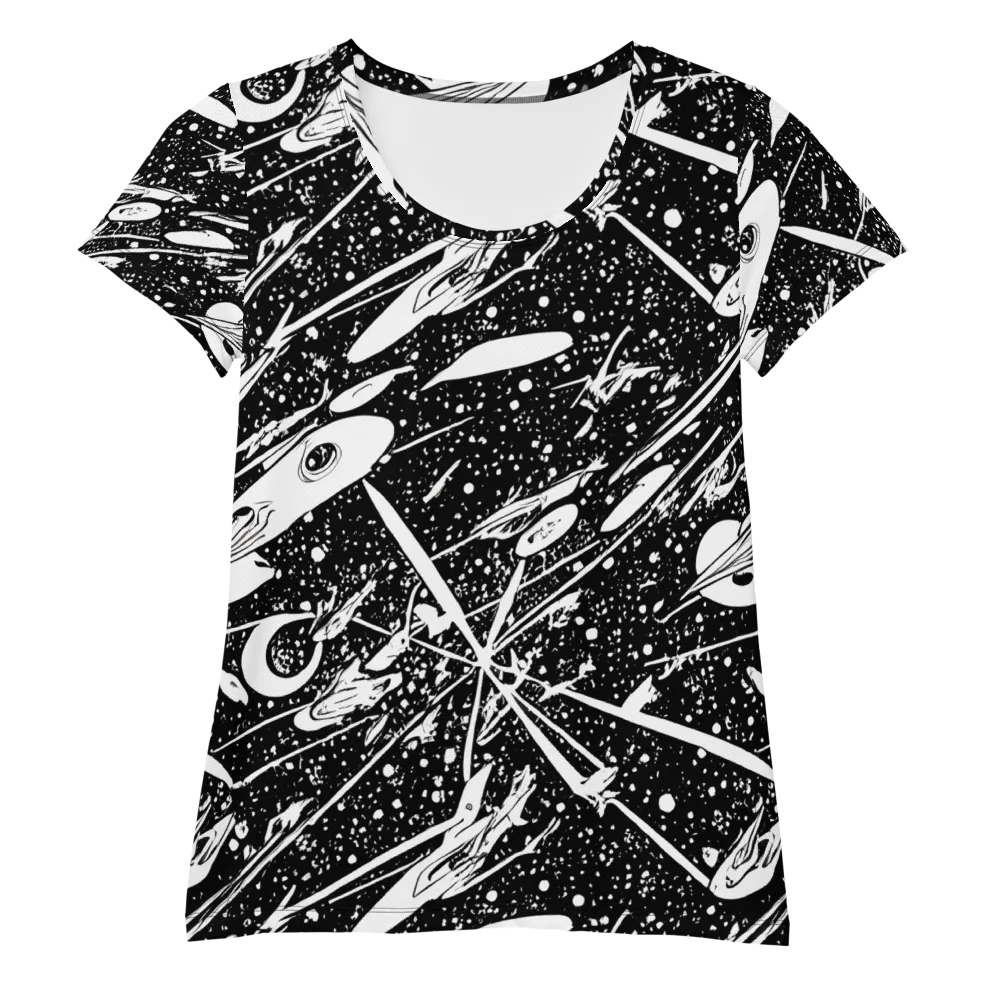 Black Hole Ballet on Women's Athletic T-Shirt — Front