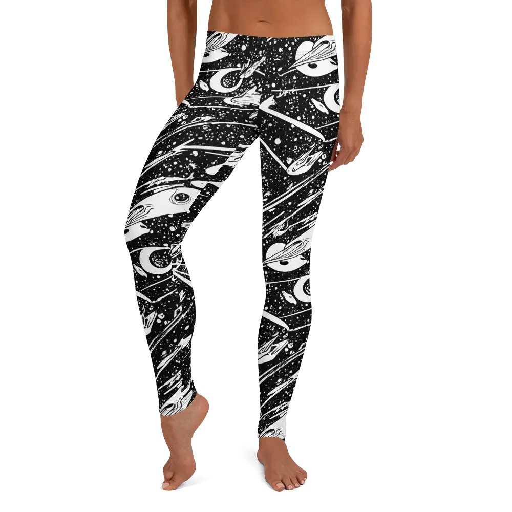 Black Hole Ballet on Leggings — Front