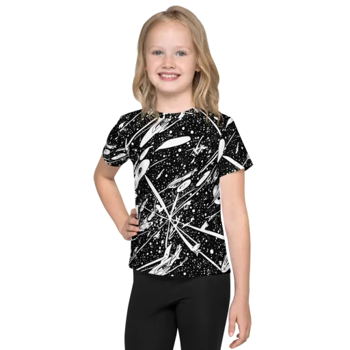 Black Hole Ballet on a Kids Crew Neck T-Shirt