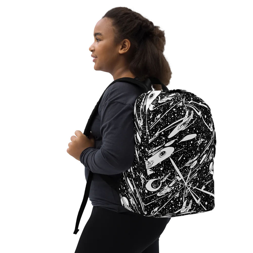 Black Hole Ballet on Minimalist Backpack — Right Front