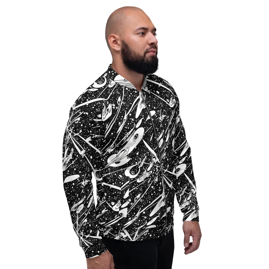 Black Hole Ballet on Bomber Jacket — Right