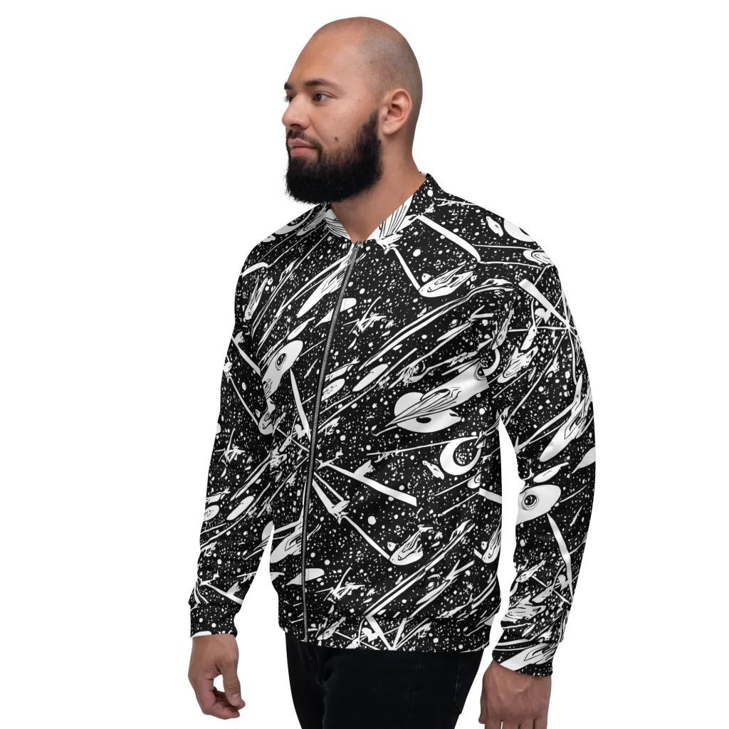 Black Hole Ballet on Bomber Jacket — Left