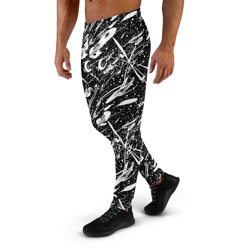 Black Hole Ballet on Men's Joggers — Left
