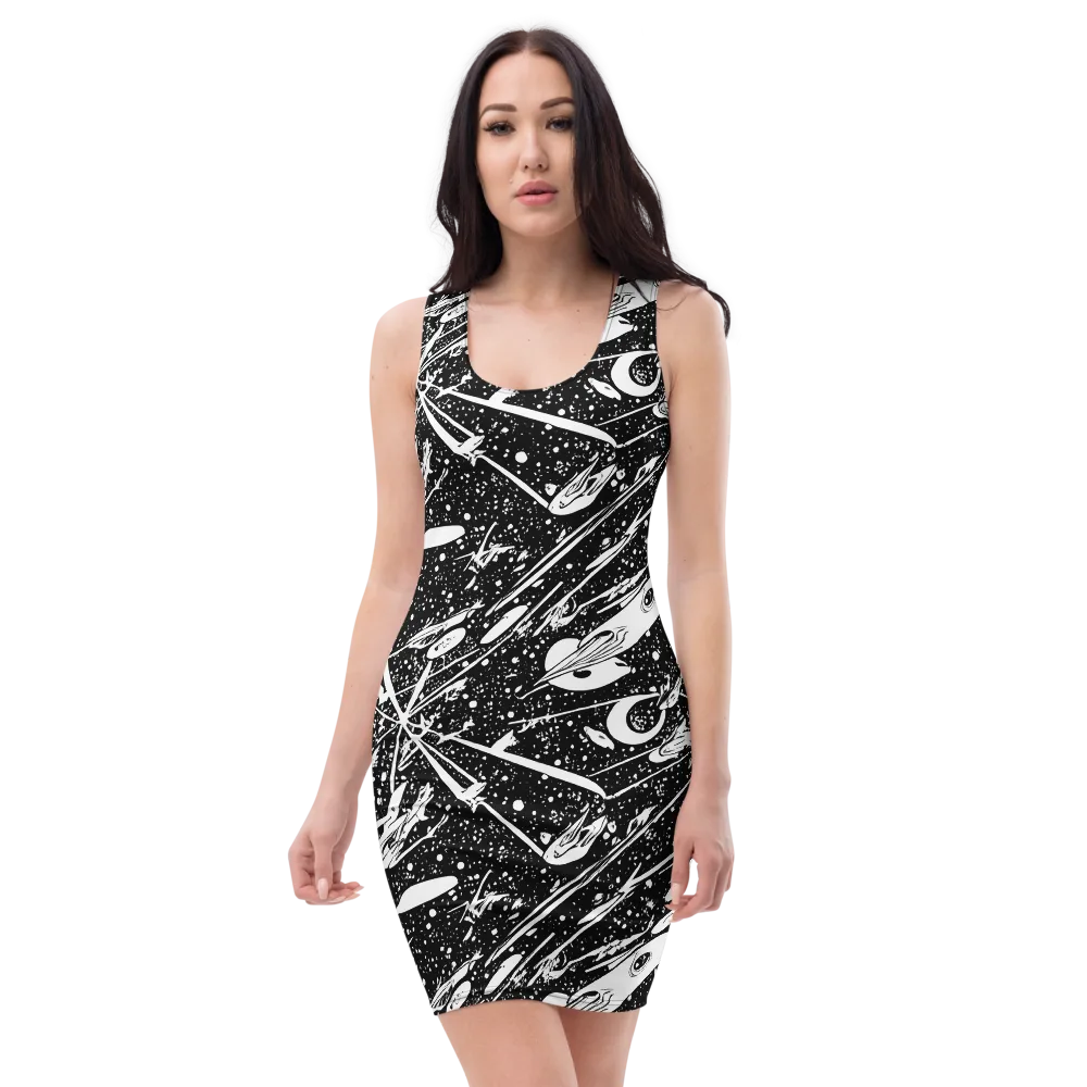 Black Hole Ballet on Bodycon Dress — Front