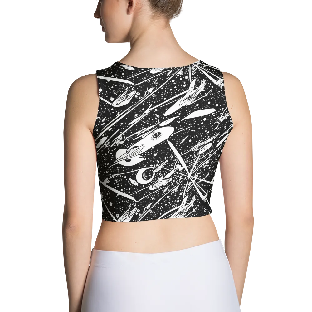 Black Hole Ballet on Crop Top — Back