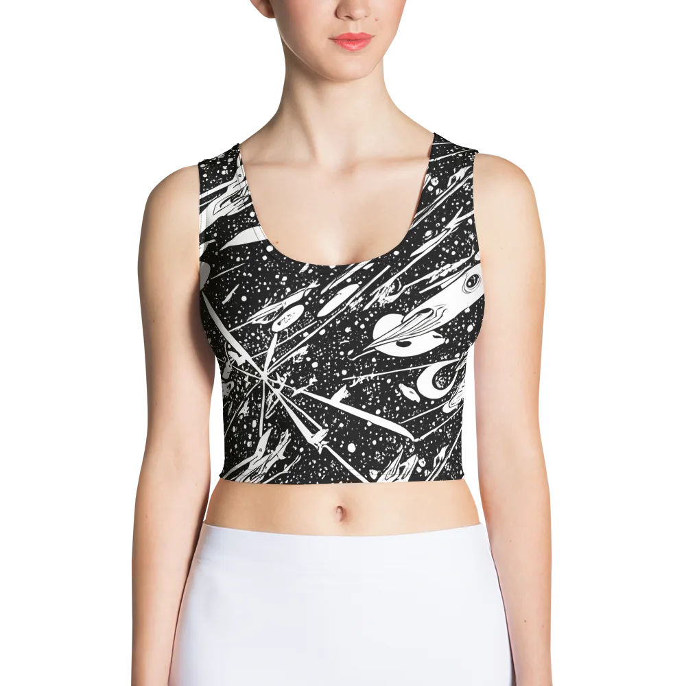 Black Hole Ballet on Crop Top — Front