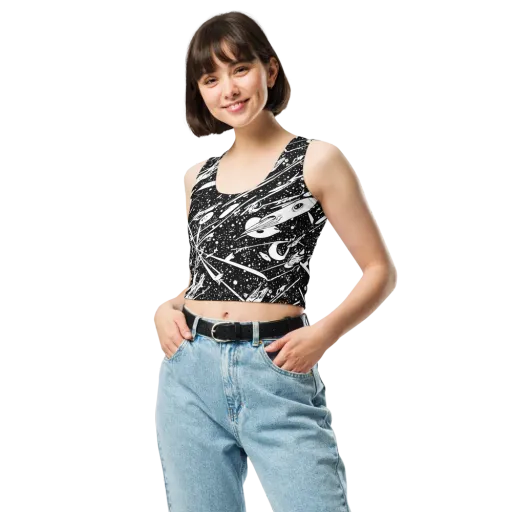 Black Hole Ballet on a Crop Top