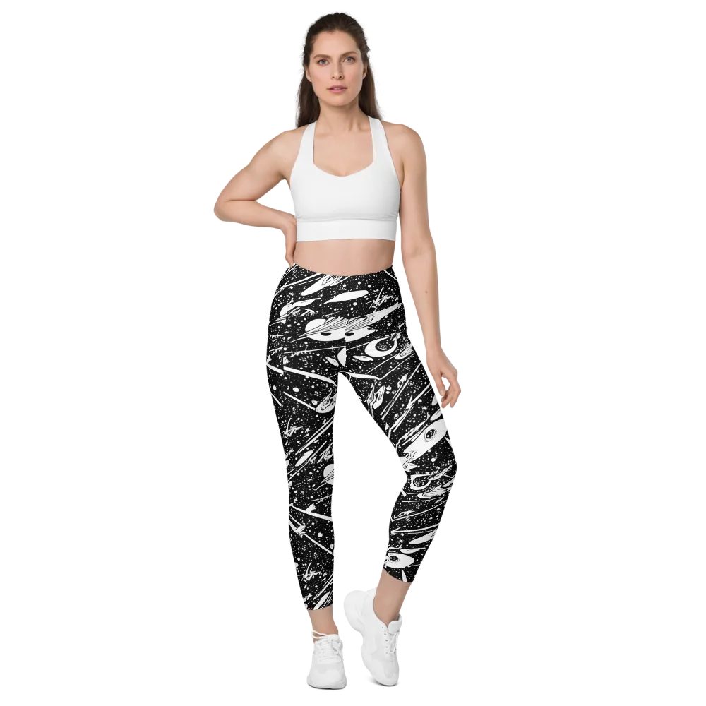 Black Hole Ballet on Leggings with Pockets — Front