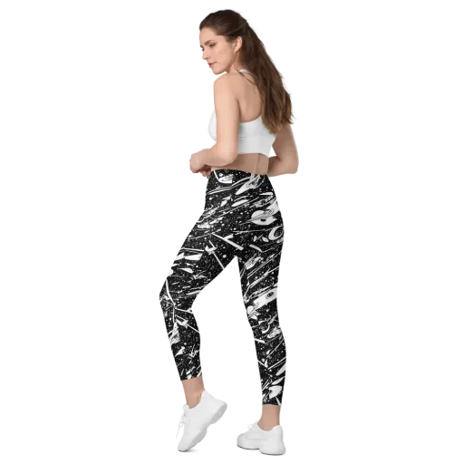 Black Hole Ballet on a Leggings with Pockets