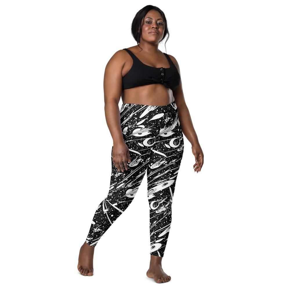 Black Hole Ballet on Leggings with Pockets — Front