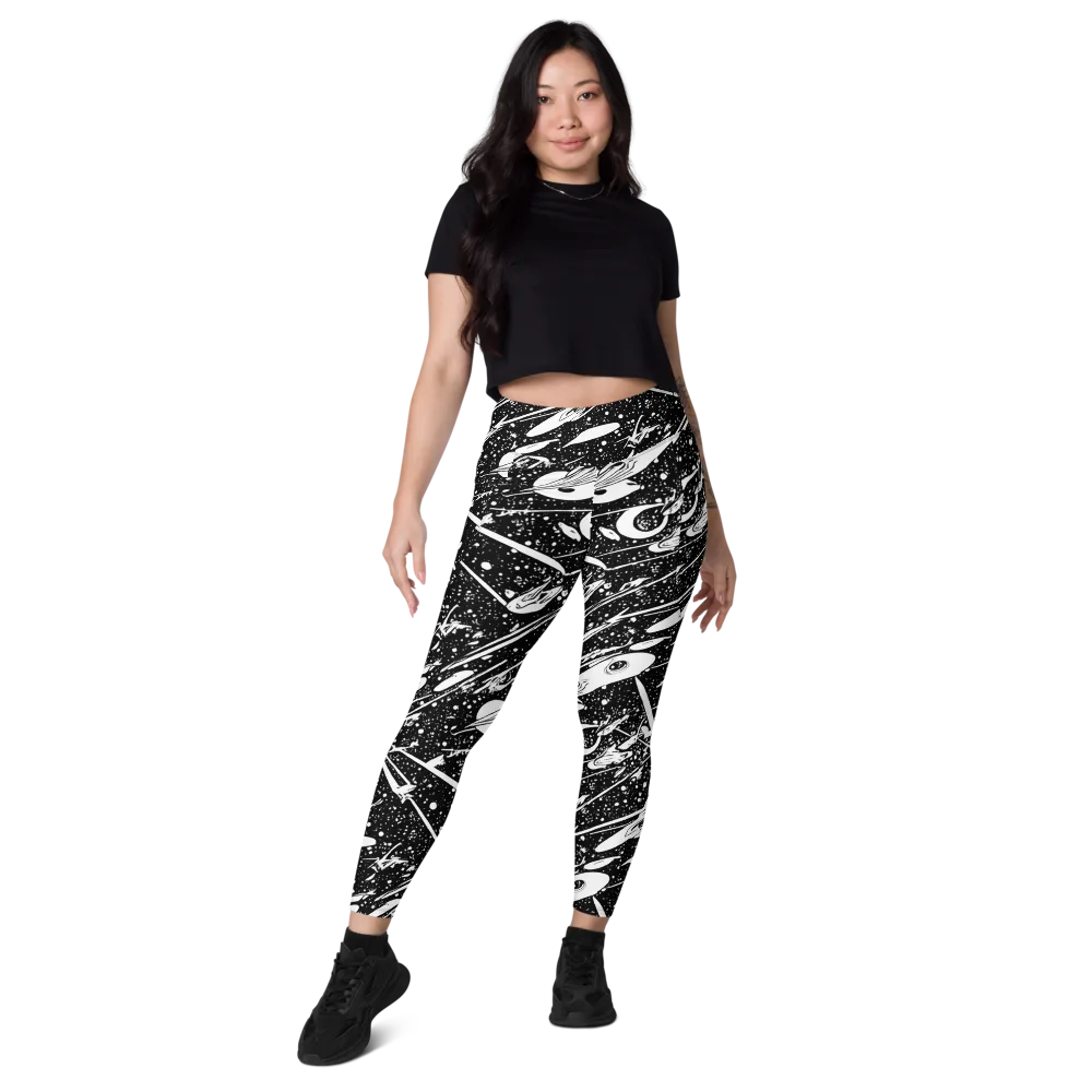 Black Hole Ballet on Leggings with Pockets — Front
