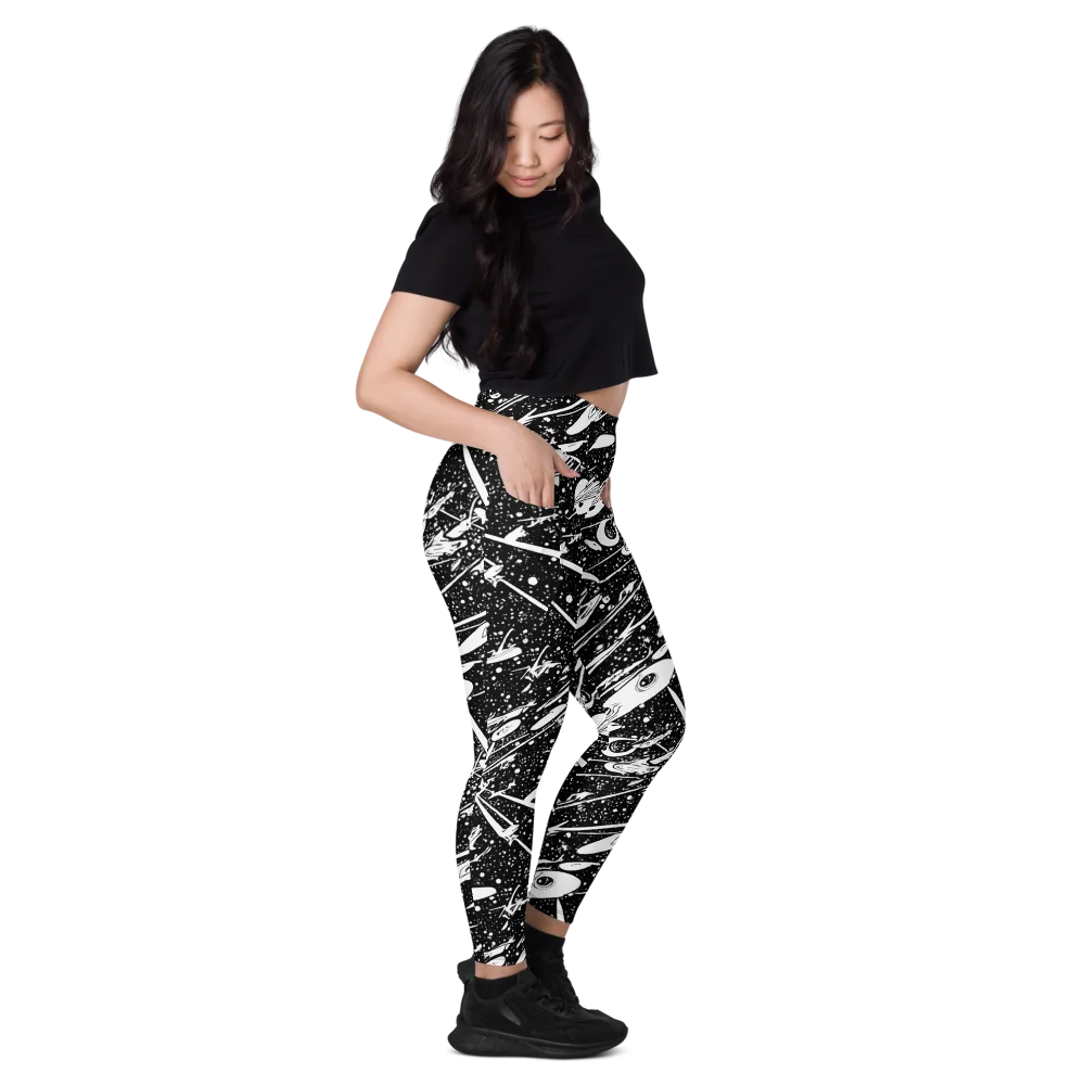 Black Hole Ballet on Leggings with Pockets — Right