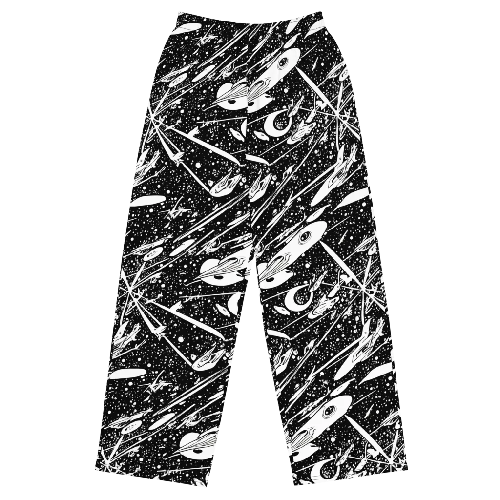 Black Hole Ballet on Wide-Leg Pants — Front