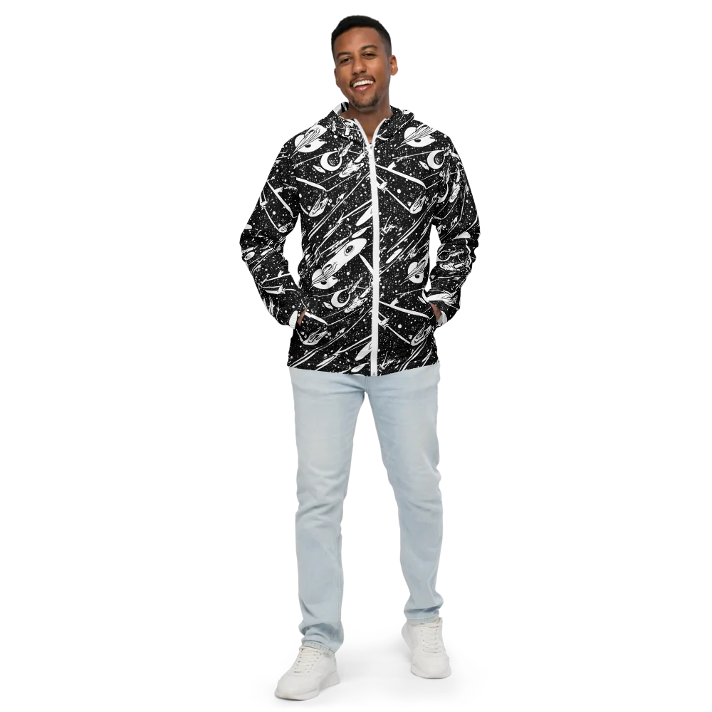 Black Hole Ballet on Men's Windbreaker — Front