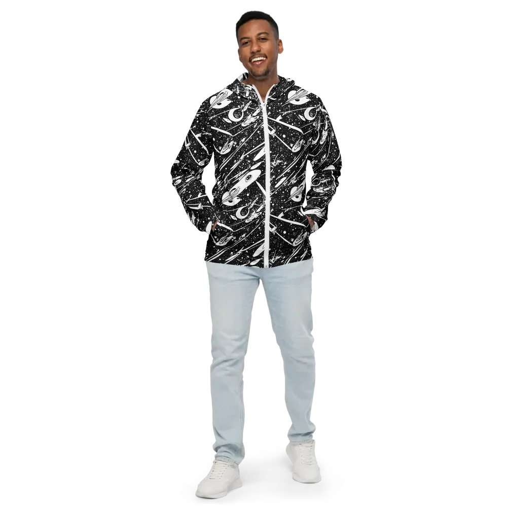 Black Hole Ballet on Men's Windbreaker — Front