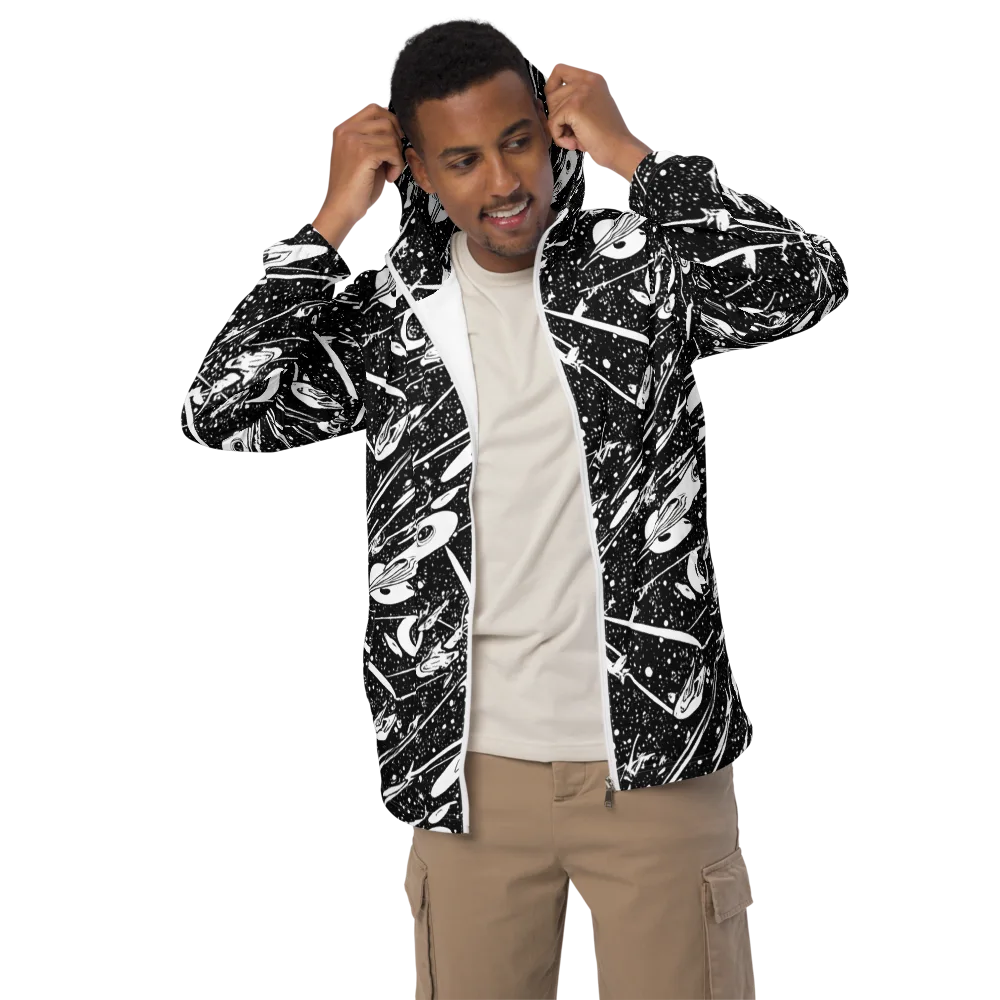 Black Hole Ballet on Men's Windbreaker — Front