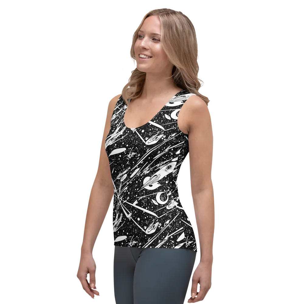 Black Hole Ballet on Women's Tank Top — Left Front