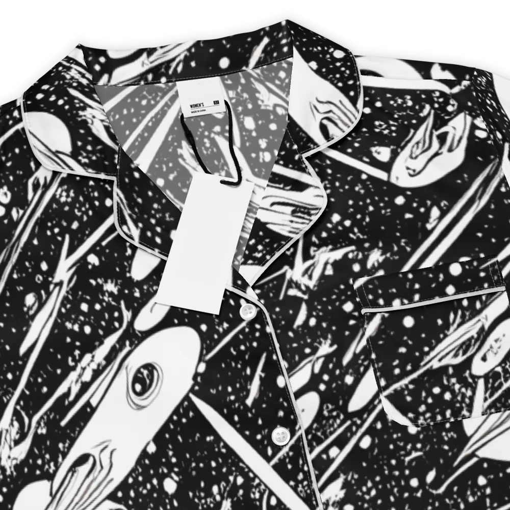 Black Hole Ballet on Women's Short Sleeve Pajama Top — Product details