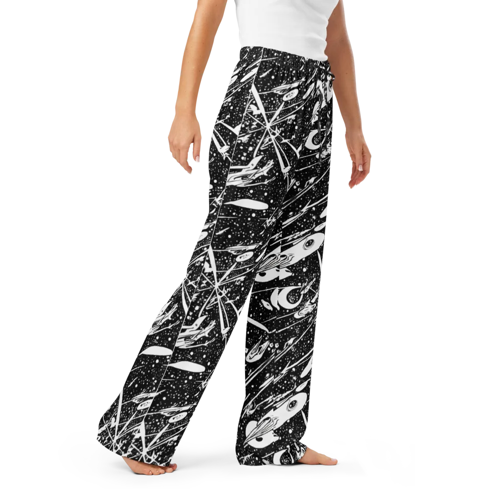 Black Hole Ballet on Women's Pajama Pants — Right Front