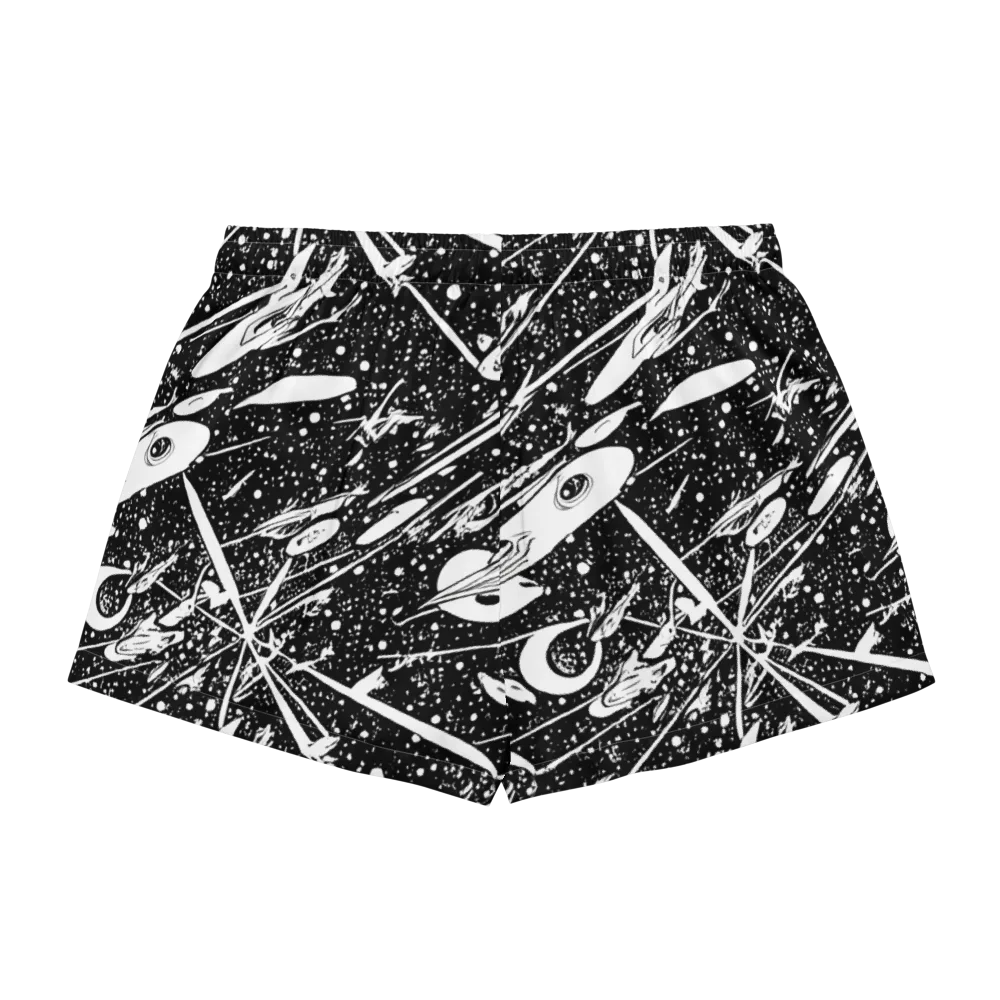 Black Hole Ballet on Women's Pajama Shorts — Back