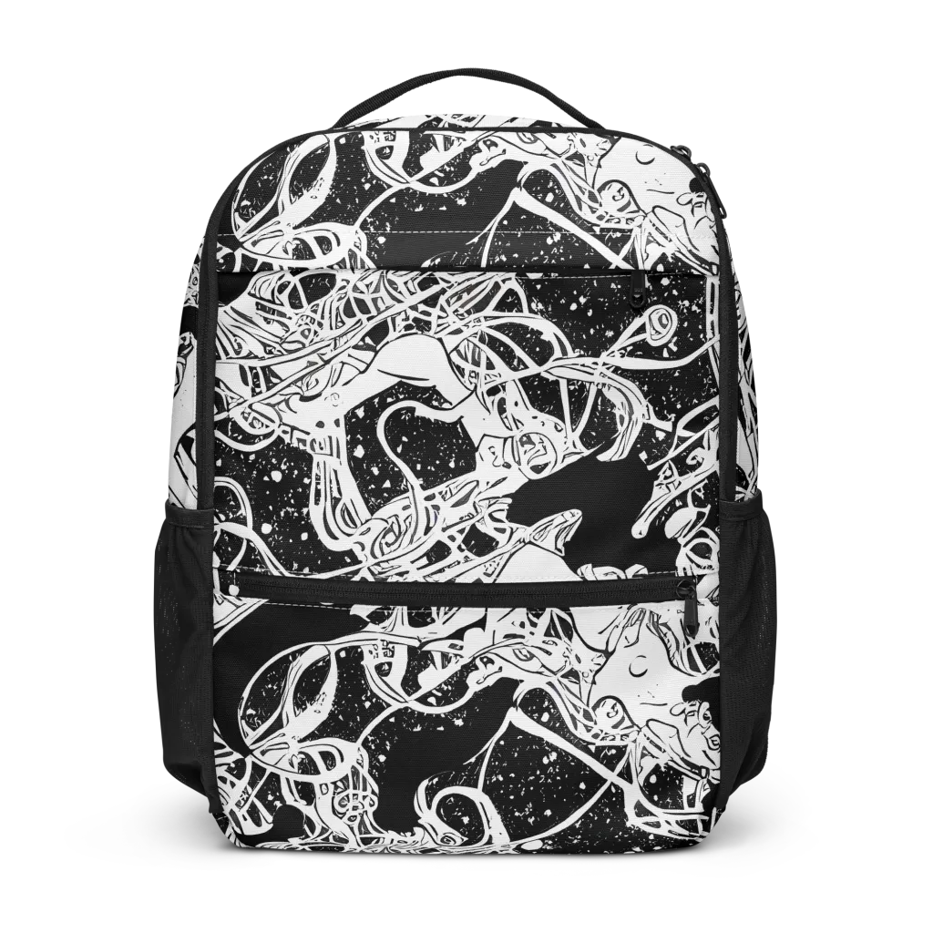 Chaos in Black on Utility Backpack — Front