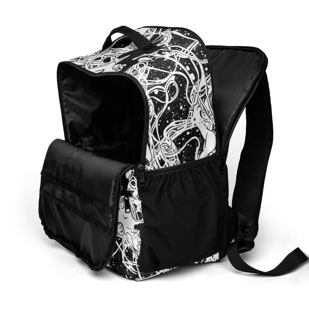 Chaos in Black on Utility Backpack — Product details 2