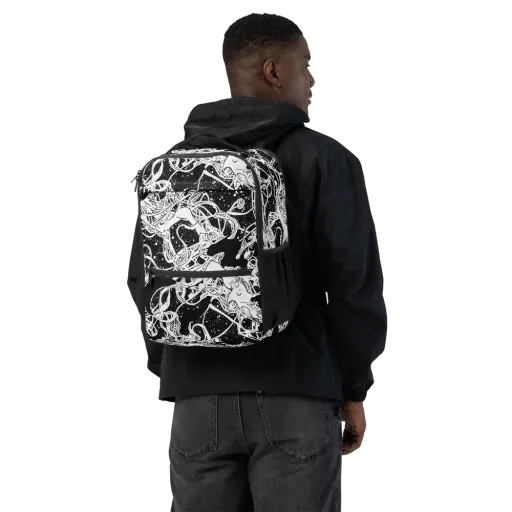 Chaos in Black on a Utility Backpack