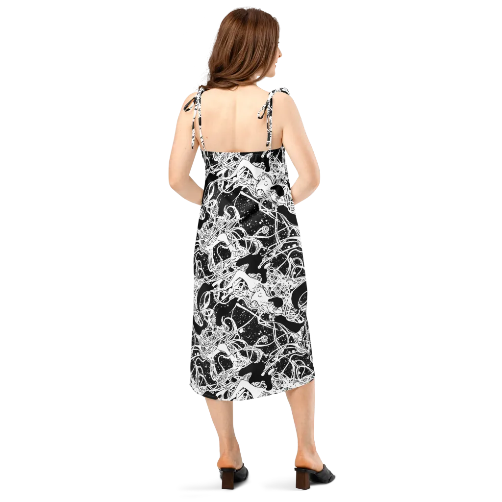 Chaos in Black on Slip Dress — Back