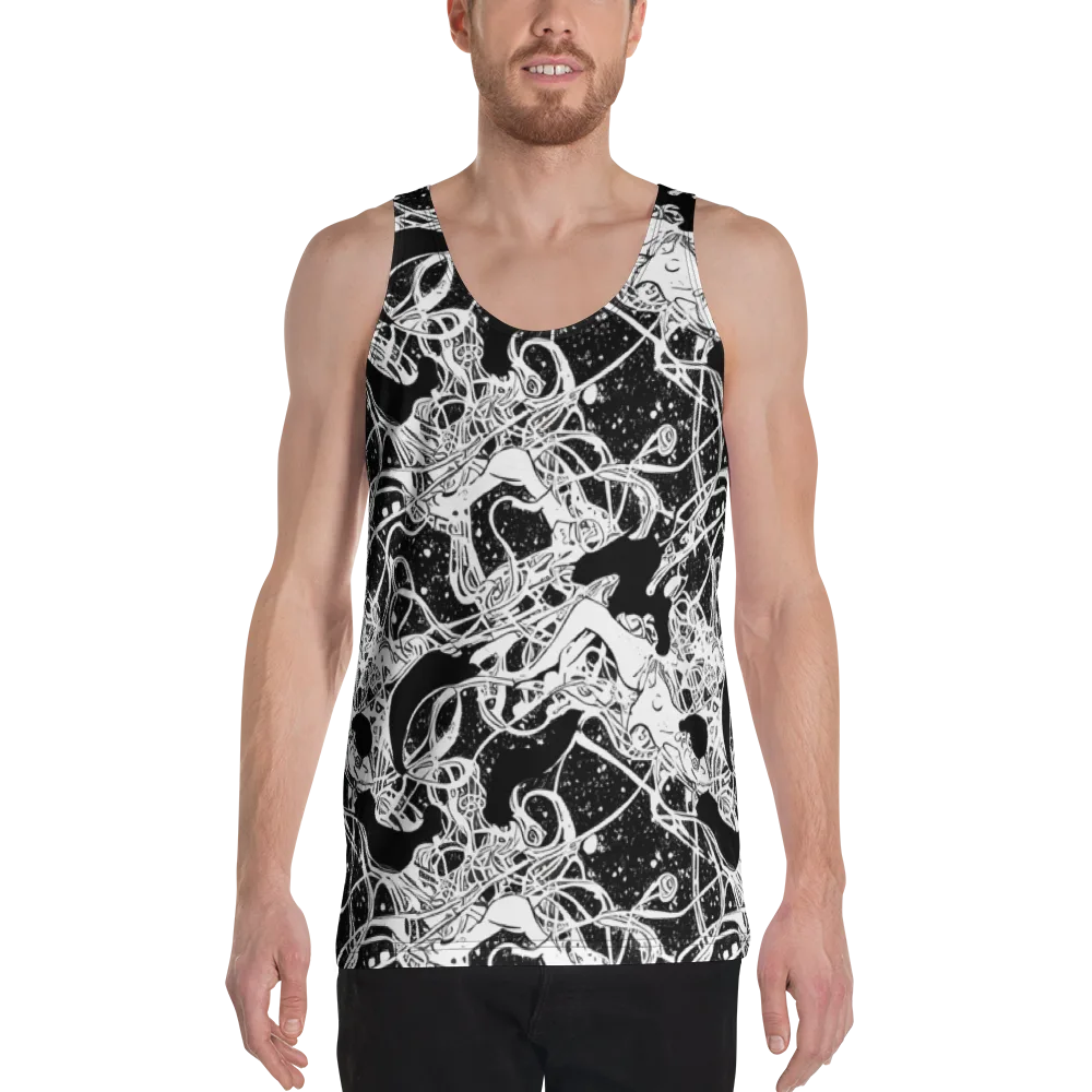 Chaos in Black on Men's Tank Top — Front